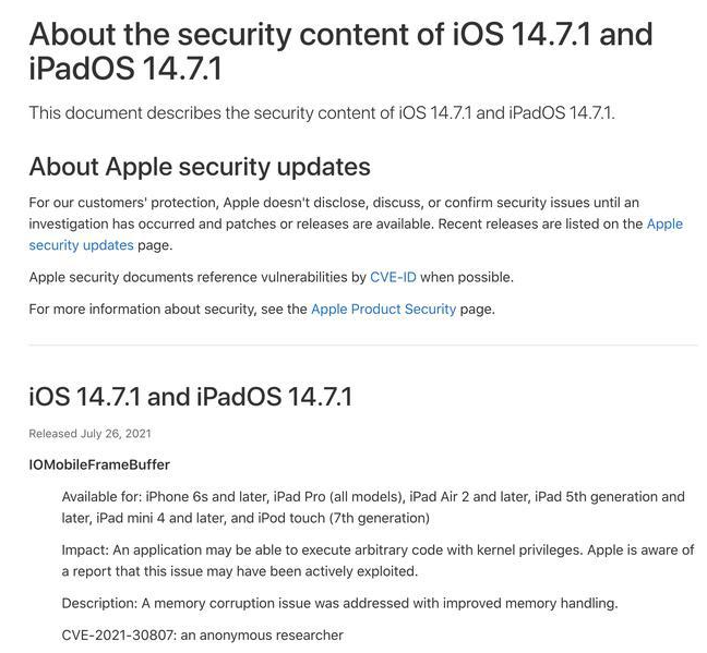 玉溪苹果手机维修分享iOS 14.7.1 正式版更新内容及升级方法 